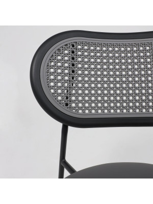 Стул AksHome Teo серый/черный вблизи