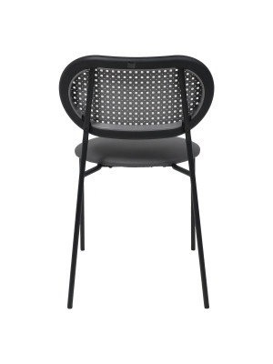 Стул AksHome Teo серый/черный сзади