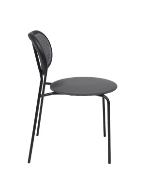 Стул AksHome Teo серый/черный сбоку