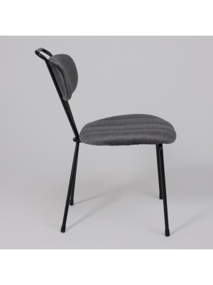 Стул AksHome Tori серый/черный сбоку