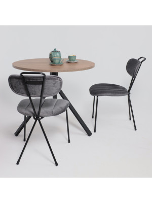 Стул AksHome Tori серый/черный в интерьере