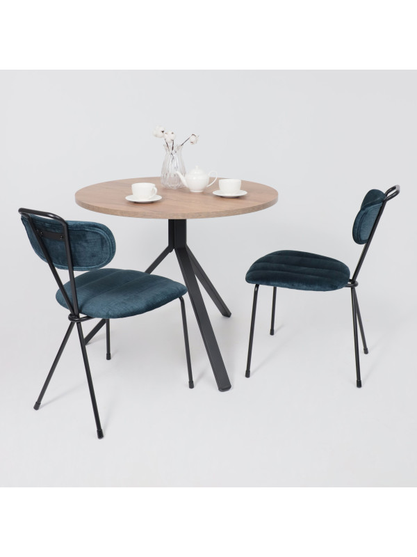 Стул AksHome Tori темно-бирюзовый/черный в интерьере