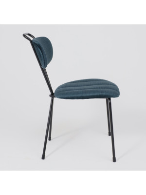 Стул AksHome Tori темно-бирюзовый/черный сбоку