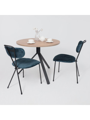 Стул AksHome Tori темно-бирюзовый/черный в интерьере