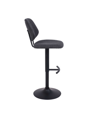 Стул AksHome Jessy темно-серый/черный сбоку