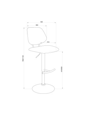 Стул AksHome Jessy темно-серый/черный схема