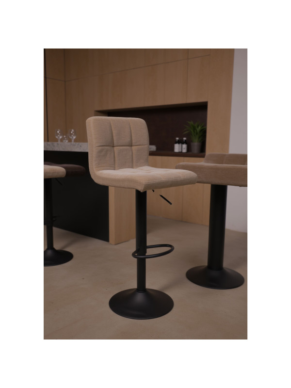 Стул AksHome Logos бежевый/черный в интерьере