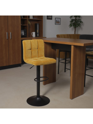 Стул AksHome Logos горчичный/черный в интерьере