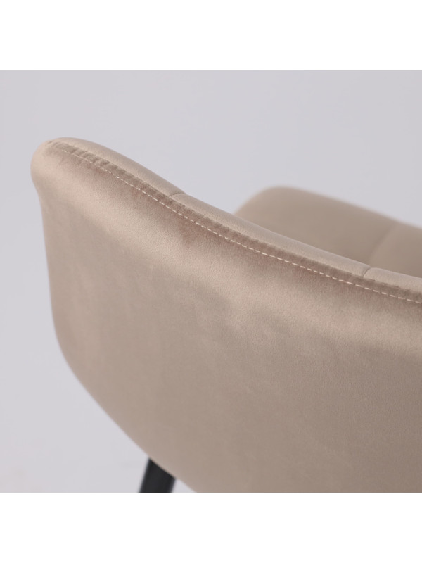 Стул AksHome Mia бежевый/черный сверху