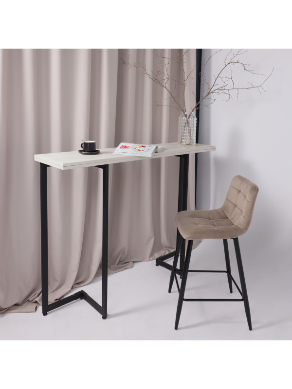 Стул AksHome Mia бежевый/черный в интерьере