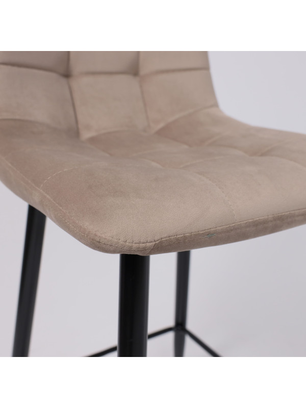 Стул AksHome Mia бежевый/черный под углом