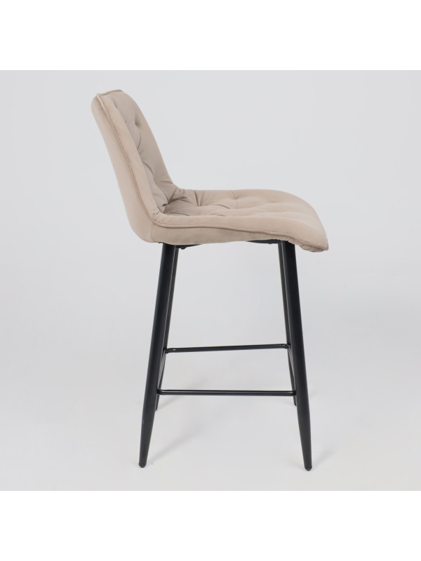 Стул AksHome Vito бежевый/черный сбоку