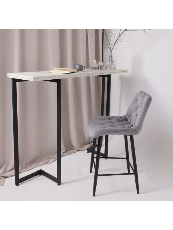 Стул AksHome Vito светло-серый/черный в интерьере