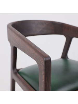 Стул ПМЦ Вардо Комфорт плюс зеленый/дуб натуральный подлокотники