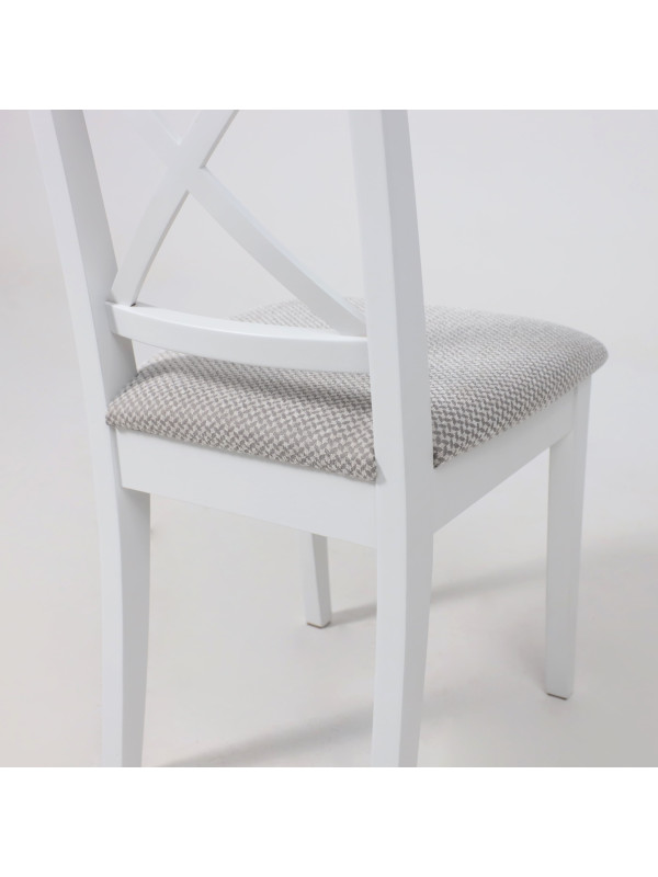 Стул Лидер Ингольф серый/белый под углом