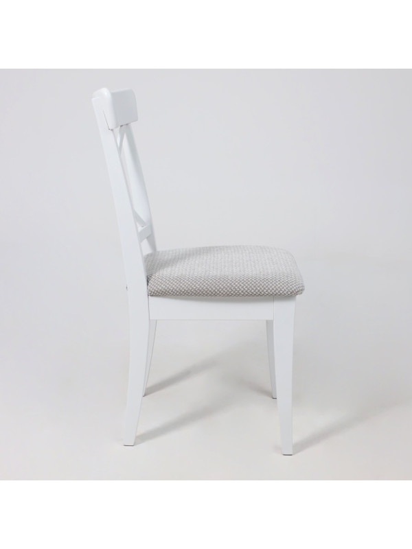 Стул Лидер Ингольф серый/белый сбоку