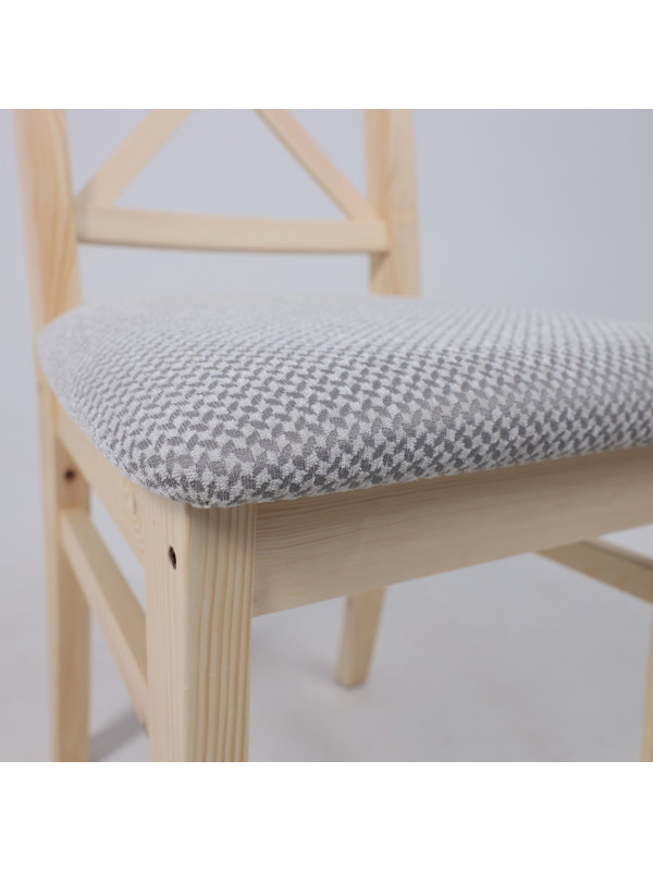 Стул Лидер Ингольф серый/прозрачный лак под углом