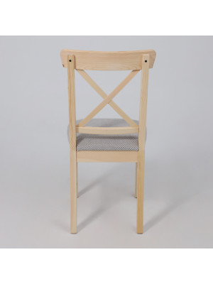 Стул Лидер Ингольф серый/прозрачный лак сзади