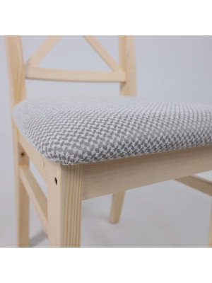 Стул Лидер Ингольф серый/прозрачный лак под углом