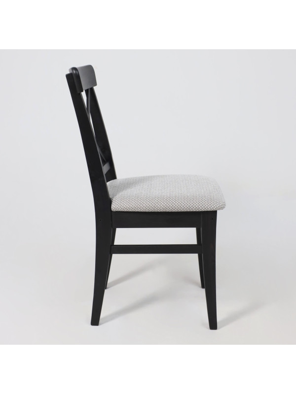 Стул Лидер Ингольф серый/черный сбоку