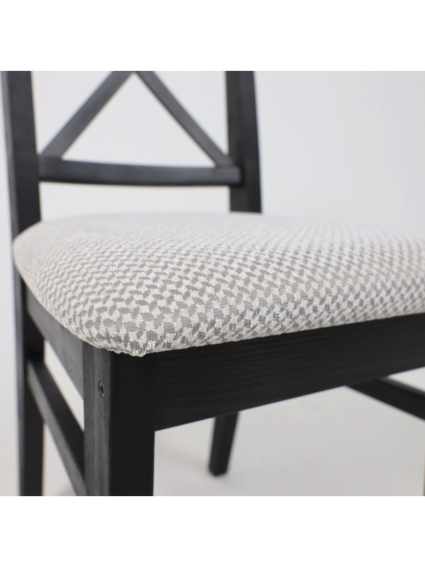 Стул Лидер Ингольф серый/черный под углом