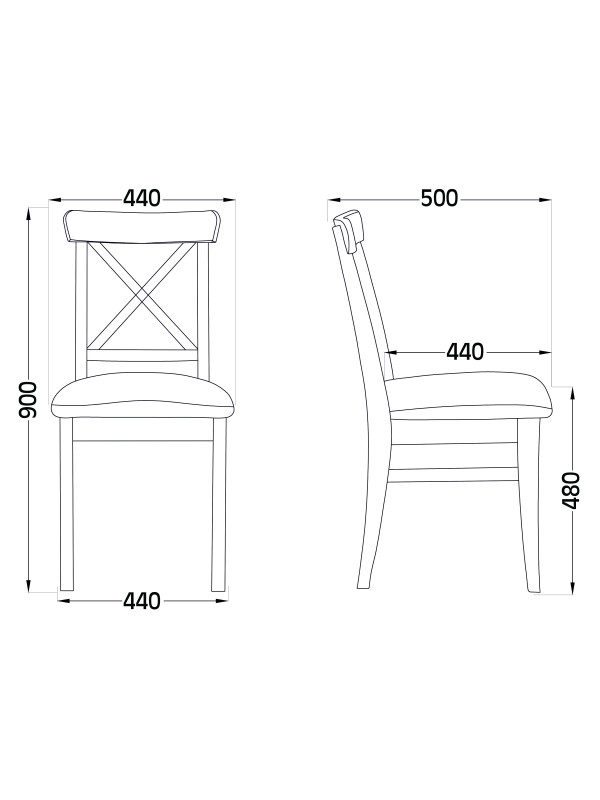Стул Лидер Ингольф серый/черный схема