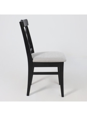 Стул Лидер Ингольф серый/черный сбоку