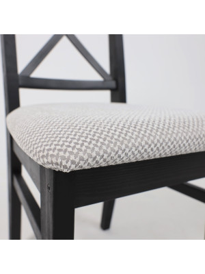 Стул Лидер Ингольф серый/черный под углом