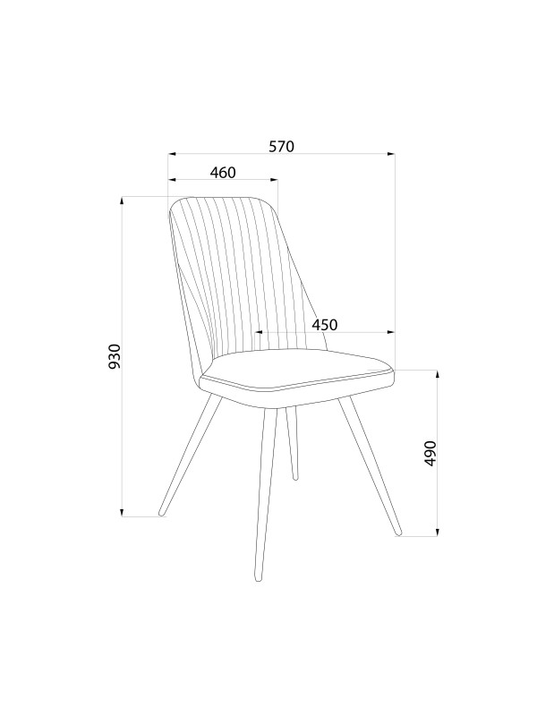 Стул Listvig Лотус R 360 латте/капучино схема