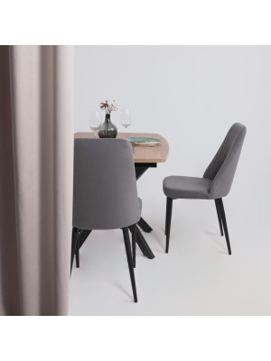 Стул Listvig Лотус R антрацитовый/черный в интерьере