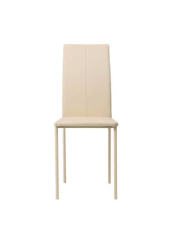 Стул Listvig Слим экокожа кремовый спереди