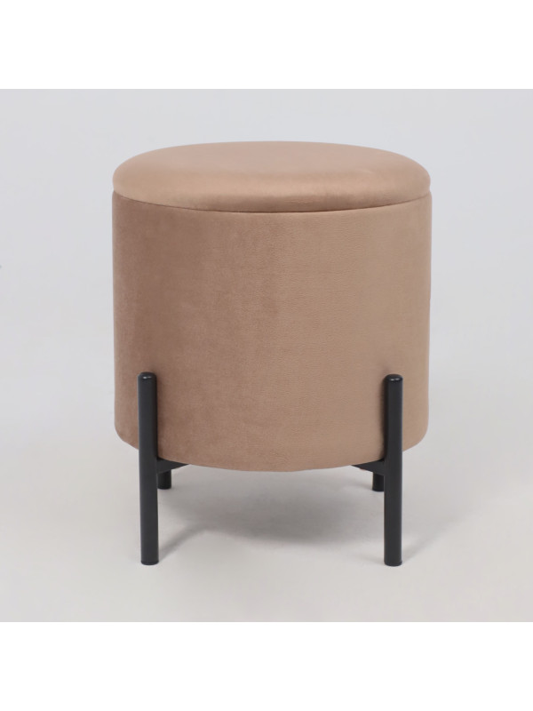 Пуф AksHome Boot серо-бежевый/черный спереди