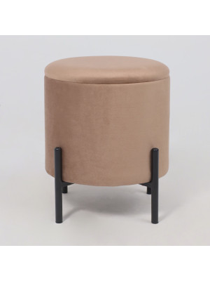 Пуф AksHome Boot серо-бежевый/черный спереди