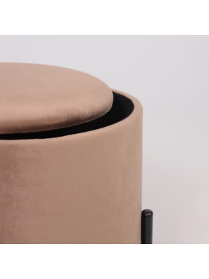 Пуф AksHome Boot серо-бежевый/черный вблизи