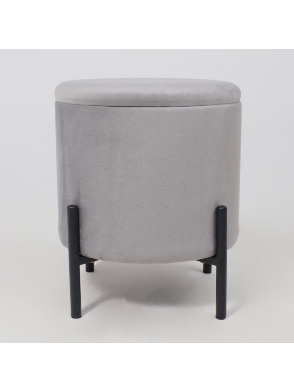 Пуф AksHome Boot серый/черный спереди