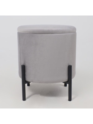 Пуф AksHome Boot серый/черный спереди