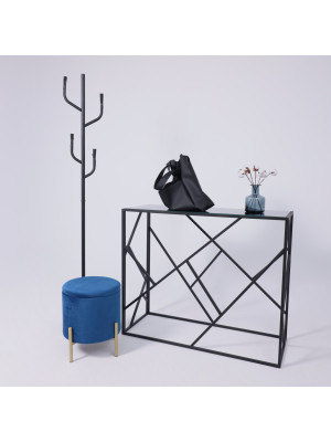 Пуф AksHome Boot синий/золотой в интерьере (1)