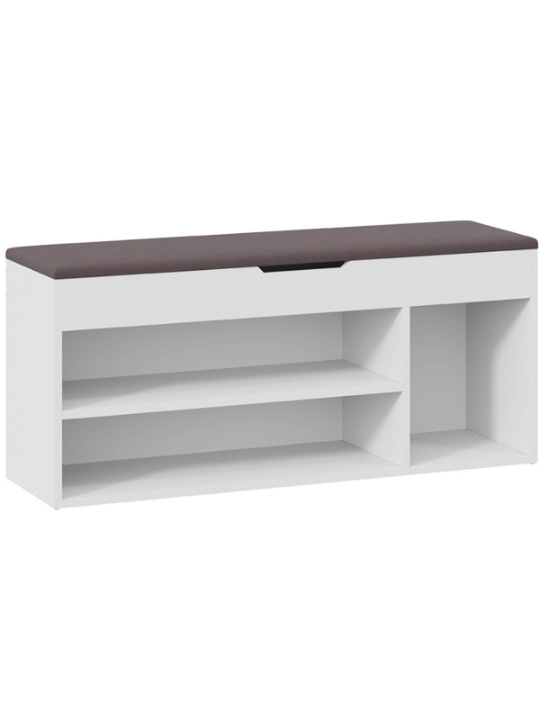 Банкетка ТриЯ Тип 12 серый/белый