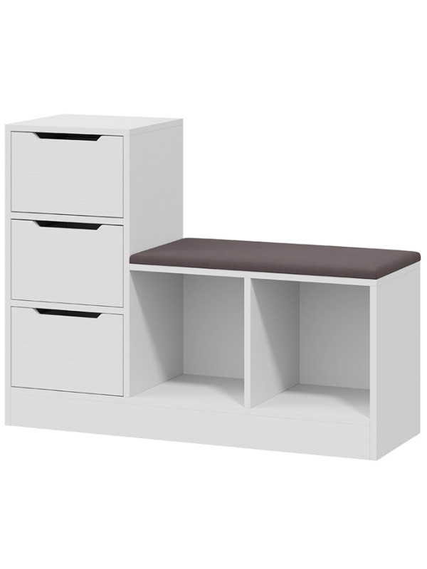 Банкетка ТриЯ Тип 14 серый/белый