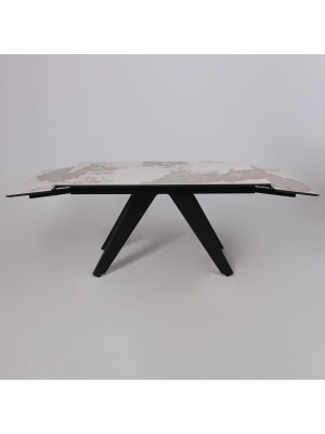 Кухонный стол Lepremo AV 2122 белый глянцевый Pandora/черный раздвижной механизм (1)