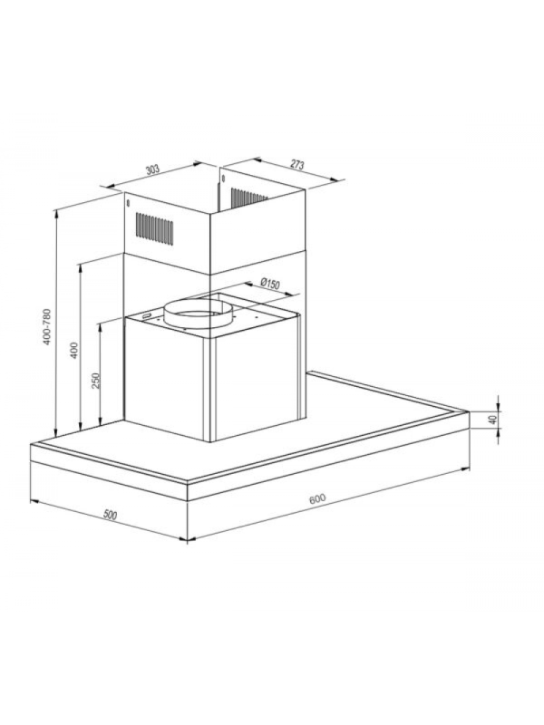 Вытяжка Schtoff AMG TD 600 Black схема