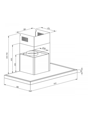 Вытяжка Schtoff AMG TD 900 Black схема