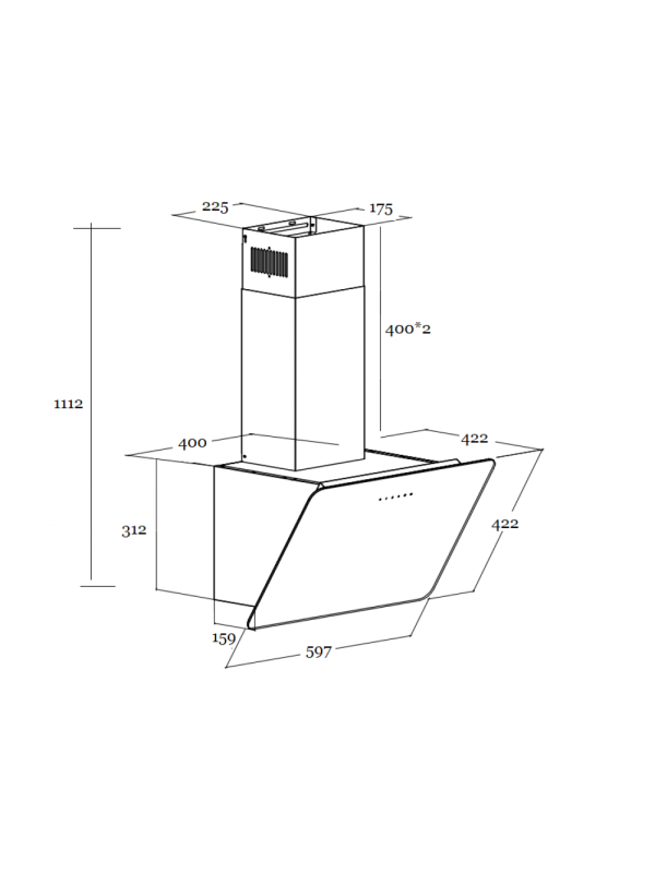 Вытяжка Schtoff Macau 60 White схема