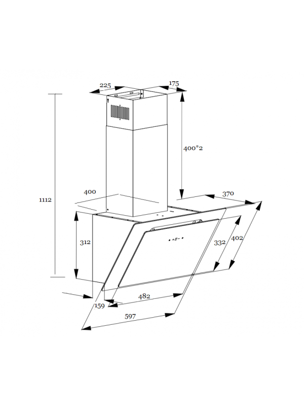 Вытяжка Schtoff Spirit RR 60 White схема