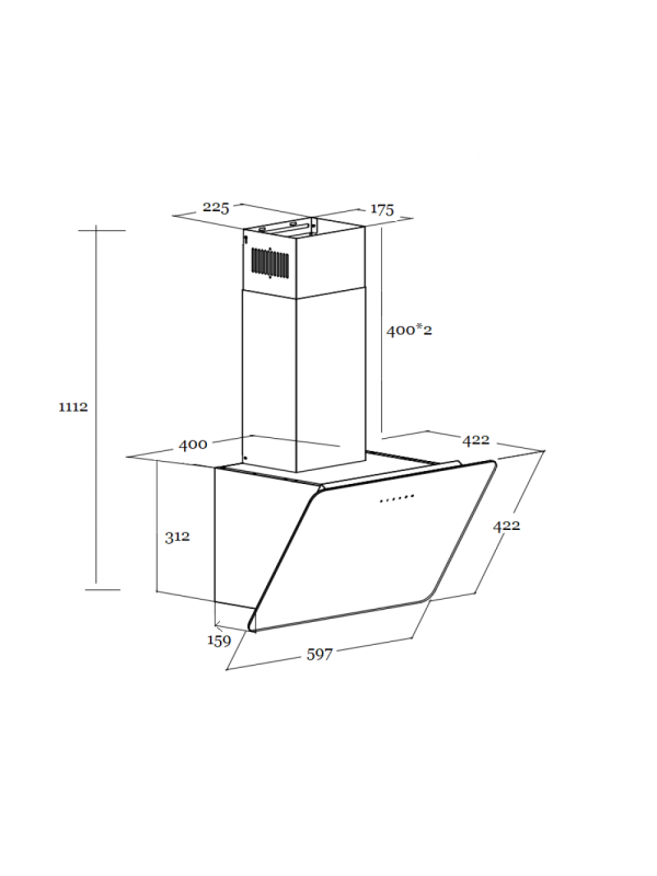 Вытяжка Schtoff Titan 60 White схема