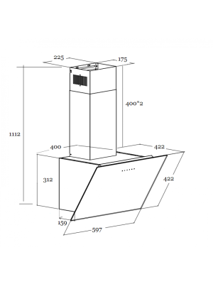 Вытяжка Schtoff Uno 60 Black схема