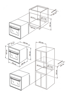 Электрический духовой шкаф Schtoff CME 6406 BK схема