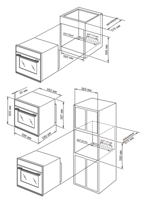 Электрический духовой шкаф Schtoff CME 7307 WH схема