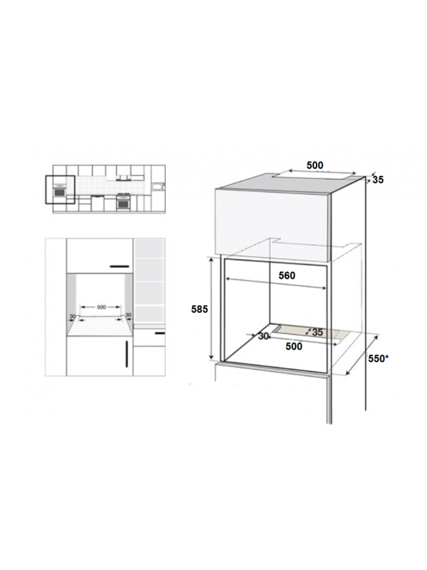 Электрический духовой шкаф Schtoff Decor 800 White схема (2)