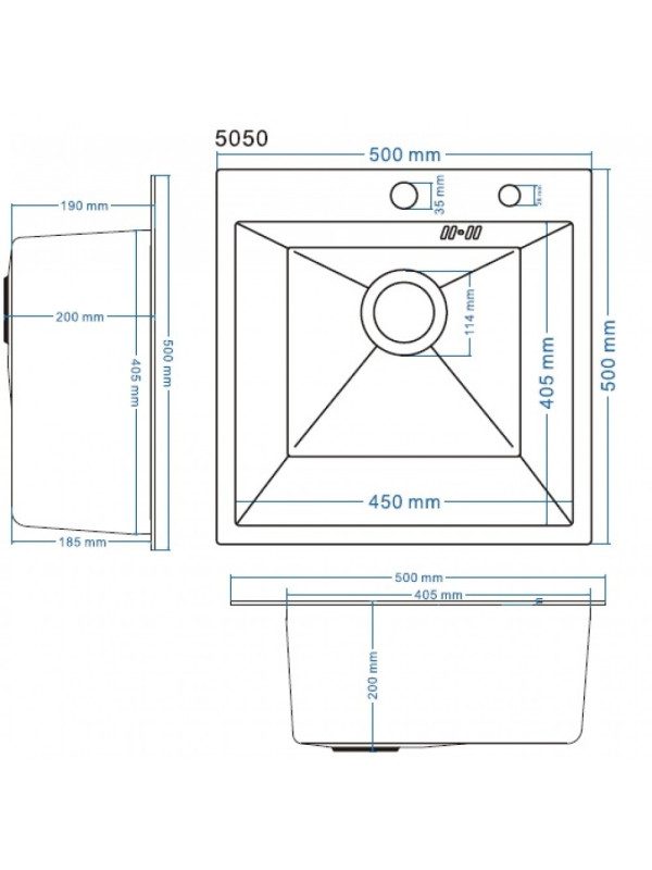 Кухонная мойка Schtoff Best Decor Silver 5050 схема